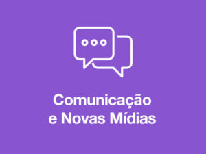 Icone e cor do fundo do curso Comunicação e Novas Mídias