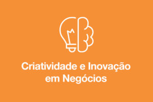 Icone e cor do fundo do curso Criatividade e Inovação em Negócios