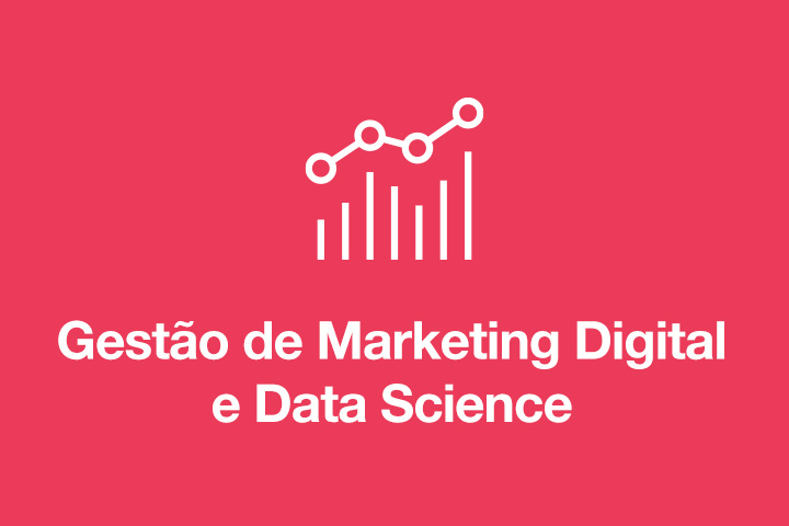 Icone e cor do fundo do curso Gestão de Marketing Digital e Data Science